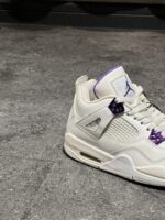 Air Jordan 4 White purple - تصویر 2