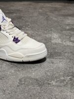 Air Jordan 4 White purple - تصویر 3